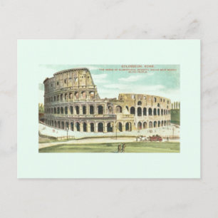 Viaje con tarjeta postal de Roma Colosseum