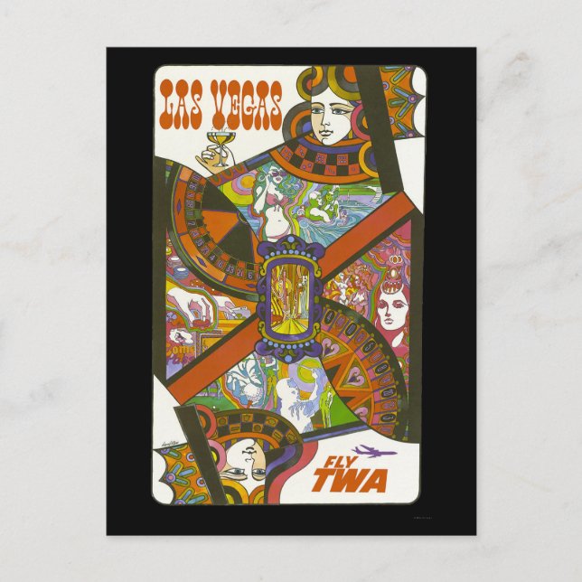 Viaje con tarjeta postal de viaje de Las Vegas (Anverso)