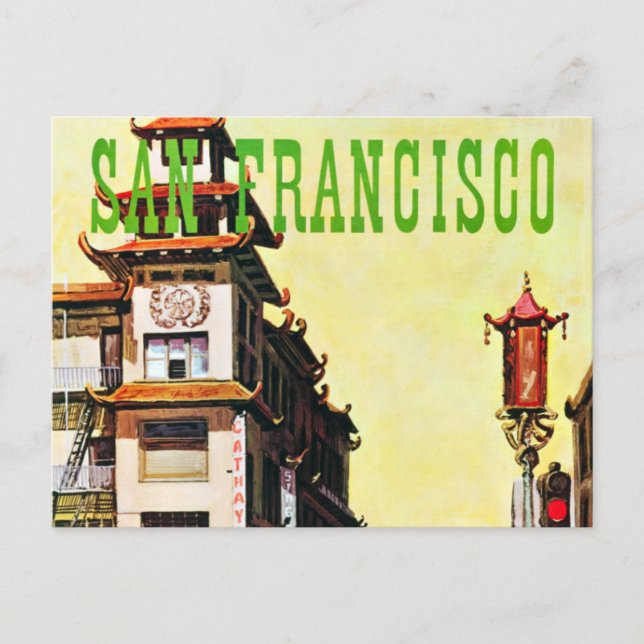 Viaje con tarjeta postal de viaje del Barrio Chino (Anverso)