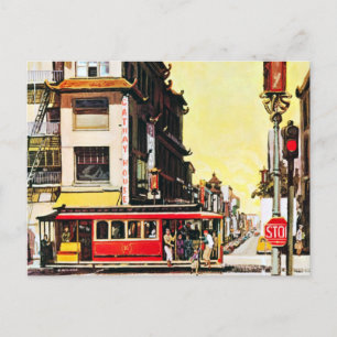 Viaje con tarjeta postal de viaje del Barrio Chino