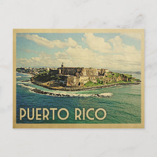 Viaje con tarjeta postal para Puerto Rico