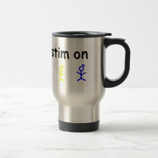 Viaje Consiga su Stim en la taza de café