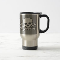 Cráneo y taza apenados de la bandera pirata
