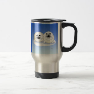 Viaje Crías de foca blancas van taza