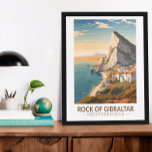 Viaje de arte del Rock of Gibraltar<br><div class="desc">Rock de Gibraltar en un estilo vectorial. El Peñón de Gibraltar es un promontorio monolítico de piedra caliza situado en el territorio británico de Gibraltar,  cerca del extremo suroeste de Europa,  en la península ibérica.</div>
