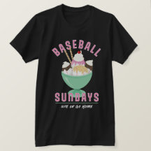 Viaje De Béisbol Los Domingos Camiseta De Helado