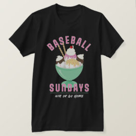 Viaje De Béisbol Los Domingos Camiseta De Helado