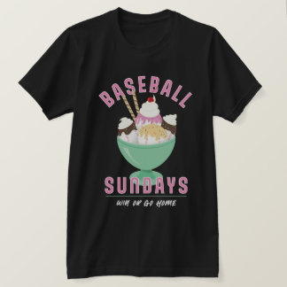 Viaje De Béisbol Los Domingos Camiseta De Helado
