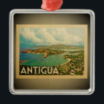 Viaje de época de Ornamentos Caribeños de Antigua<br><div class="desc">Un fresco ornamento de Antigua de estilo vintage con una maravillosa escena tropical insular.</div>