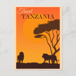 Viaje de época Tanzania Tarjeta postal de León de