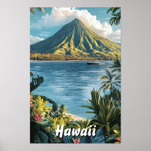 Viaje de Ilustracion de arte de Hawaii USA