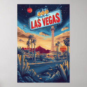 Viaje de Ilustracion de arte de Las Vegas USA