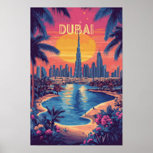 Viaje de Ilustracion de arte de los Emiratos Árabe