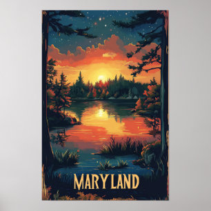 Viaje de Ilustracion de arte de Maryland USA