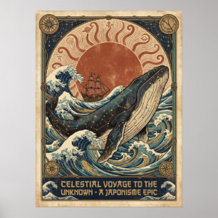 Viaje de la Ballena Celestial Japonismo Arte de Pa