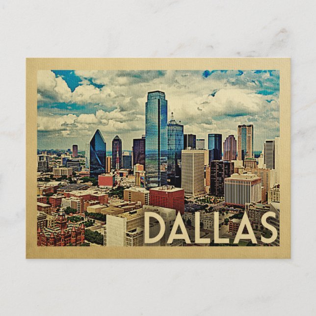 Viaje de la época de las postales de Dallas Texas (Anverso)