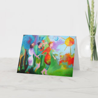 Viaje de las tarjetas de felicitación de la herman