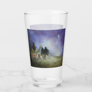 Viaje de los Reyes Magos Taza de Vidrio