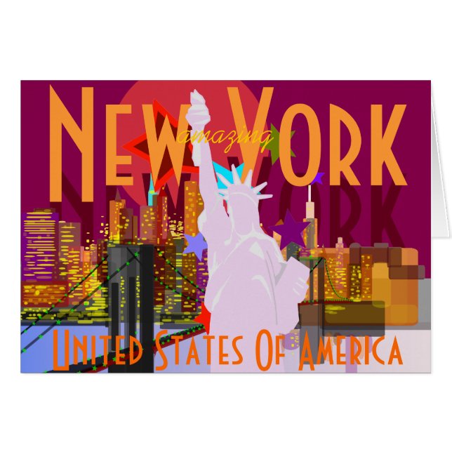 Viaje de Nueva York del vintage (Anverso (Horizontal))