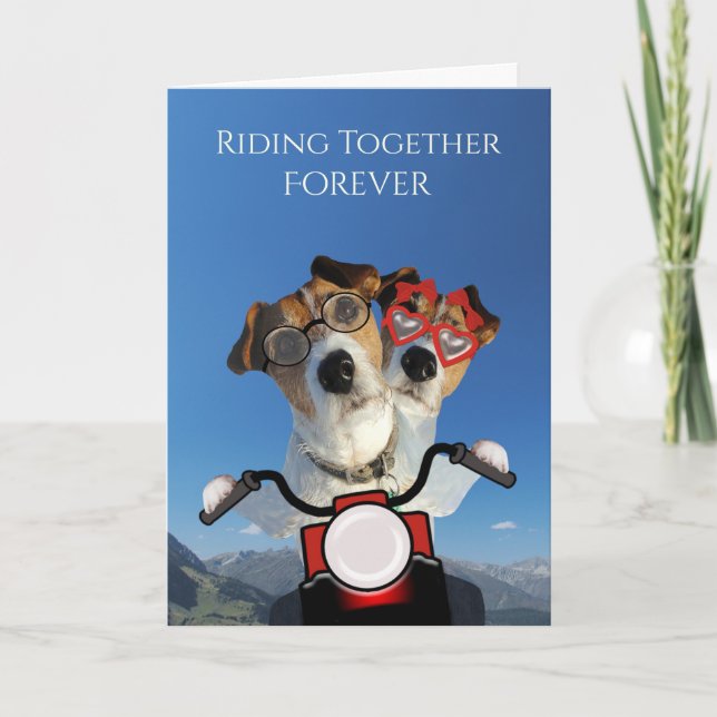 Viaje de perros en motocicleta para Invitación Bod (Anverso)