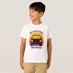 Viaje de primavera en coche al atardecer Camisetas