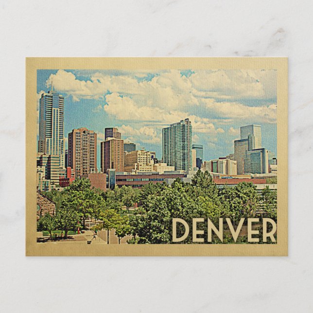 Viaje de vendaje de tarjetas postales de Denver Co (Anverso)