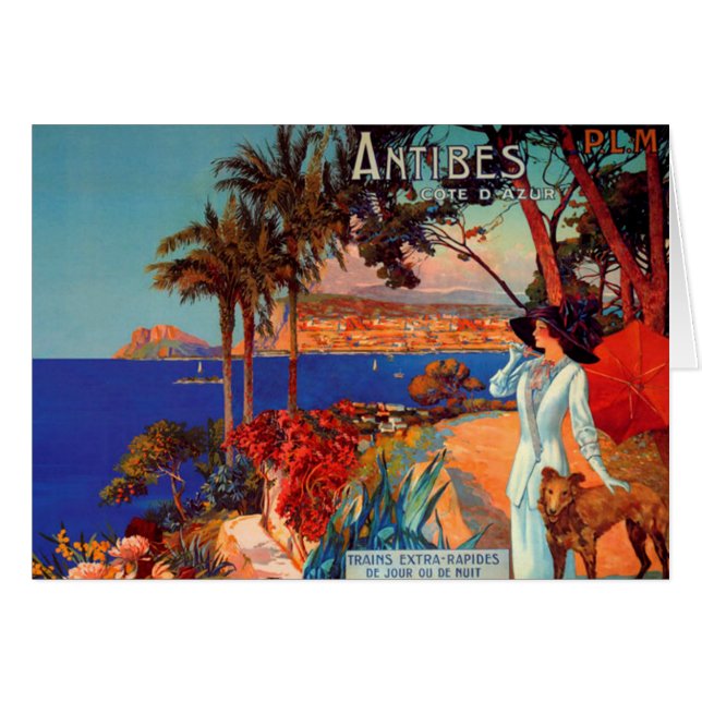 Viaje de Vintage Antibes Cote D'Azur (Anverso (Horizontal))