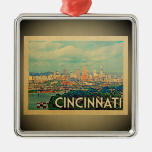 Viaje del vintage del ornamento de Cincinnati Ohio