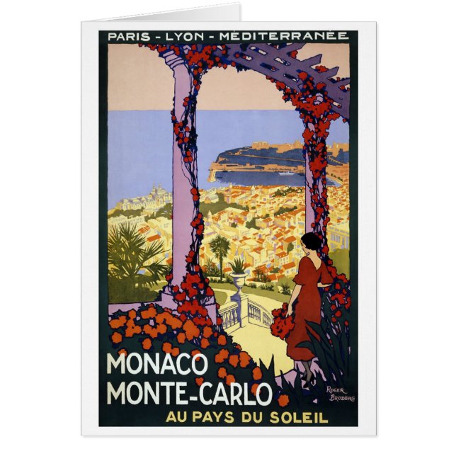 Viaje del vintage - Mónaco Monte Carlo (Frente)