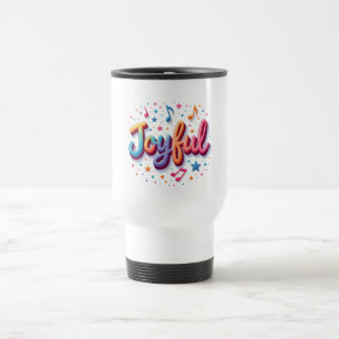 Viaje Diseño alegre de la taza de café - Afirmación posi