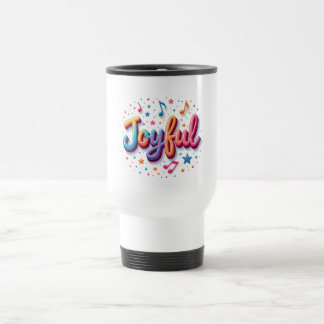 Viaje Diseño alegre de la taza de café - Afirmación posi
