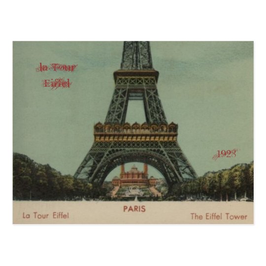 viaje Eiffel, 1928 del la - postal