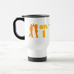 Viaje El baile de la salsa en uno siluetea la taza de
