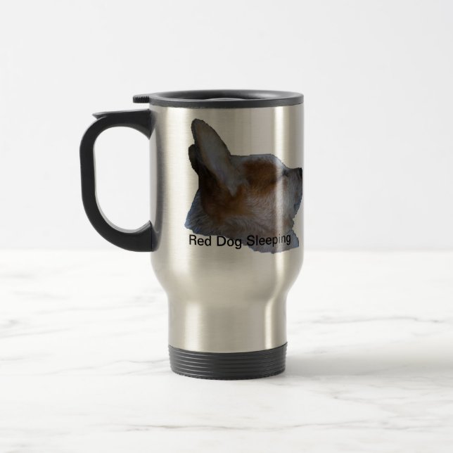 Viaje El dormir rojo del perro de la taza (Izquierda)