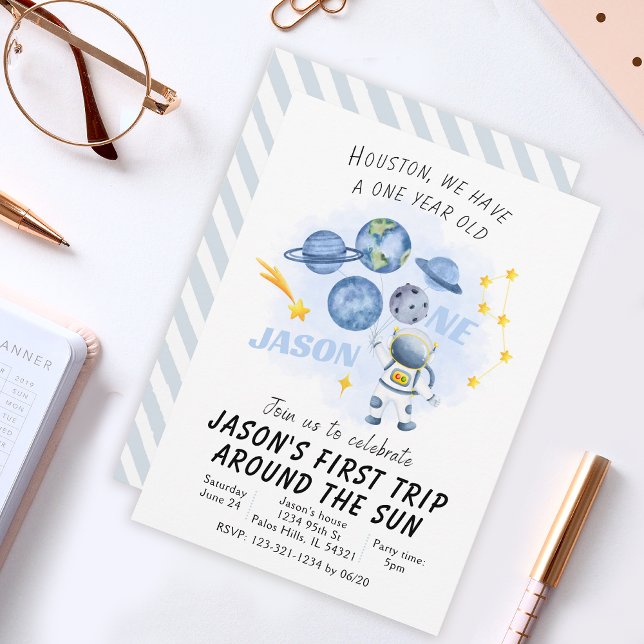 Viaje en galaxia de la invitación al primer cumple (Subido por el creador)