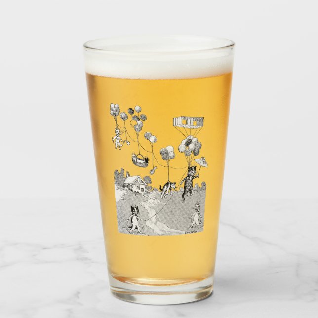 Viaje en globo de gato, Louis Wain (Anverso (lleno))