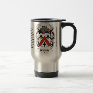 Viaje Escudo de armas galés de la familia en una taza