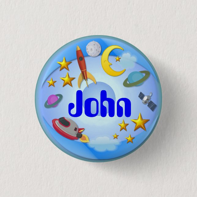 Viaje espacial ~ Botón Nombre # 2 (Anverso)