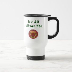 Viaje Está todo sobre la taza de la camarera del café