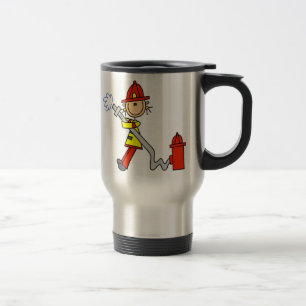 Viaje Figura bombero del palillo con la taza de la