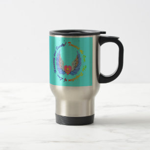 Viaje Hacia la una taza del fondo de la turquesa