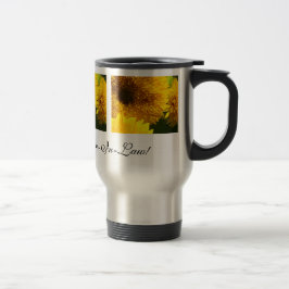 Viaje Hermosa Taza de Café Nuera Girasoles