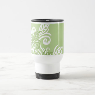 Viaje Hoja terma del verde de la taza del comuter