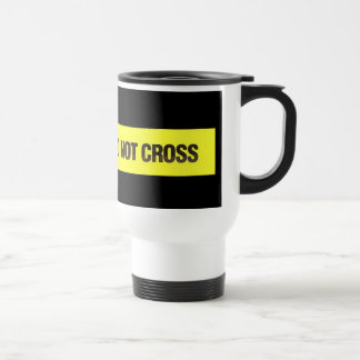 Viaje La línea de policía no cruza la taza