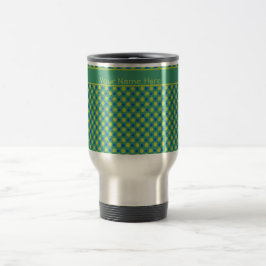 Viaje Lunares de encargo de la taza del viaje, azules y