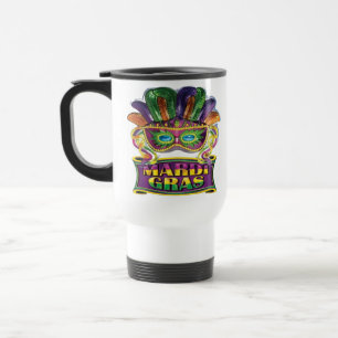 Viaje Mardi Gras Travel Mug taza de café