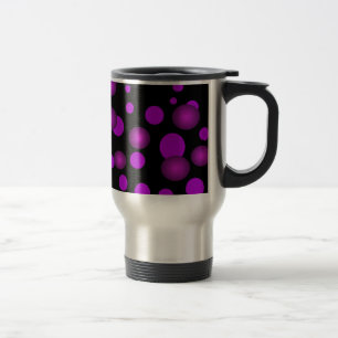 Viaje Negro y taza púrpura fucsia del viajero de los