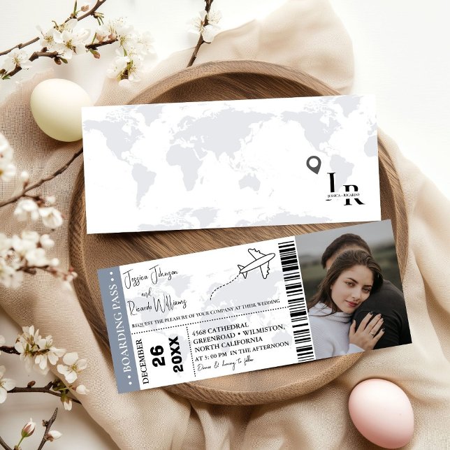 Viaje para tarjeta de embarque de la invitación a  (Subido por el creador)