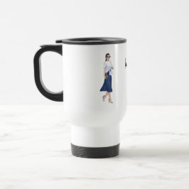 Viaje Pero taza pintada primer café de la mujer