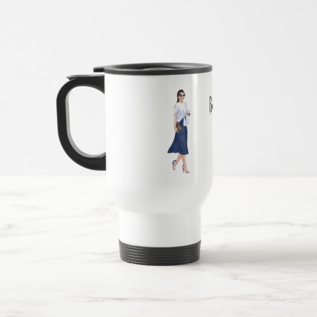 Viaje Pero taza pintada primer café de la mujer (Izquierda)